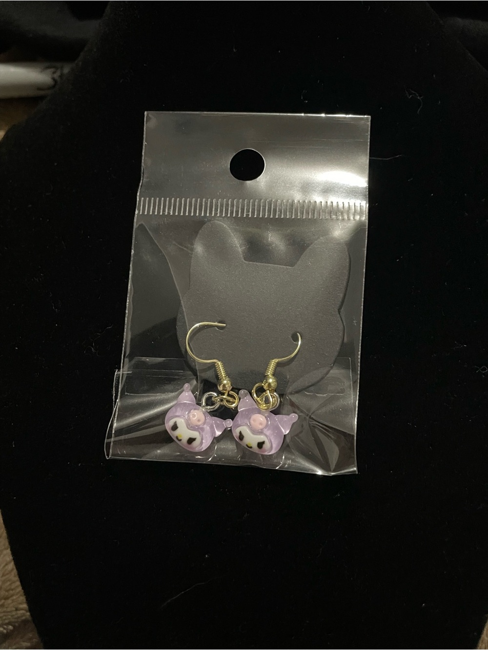 Kuromi Character Drop Earrings - Sanrio